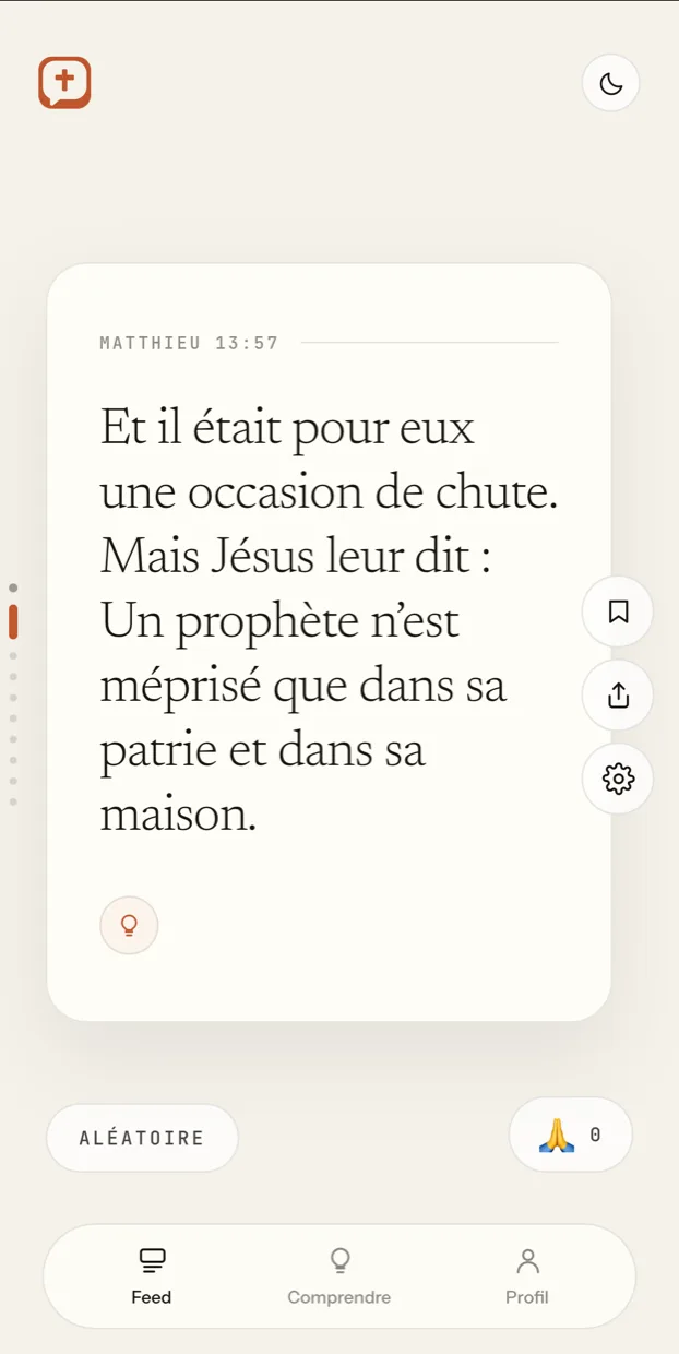Un autre verset dans le feed
